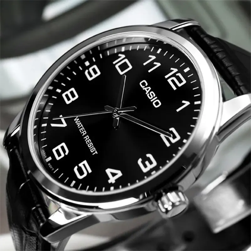 Casio Japan Enticer Black Dial Men's Watch- MTP-V001L-1B